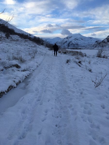 Walking in the snow